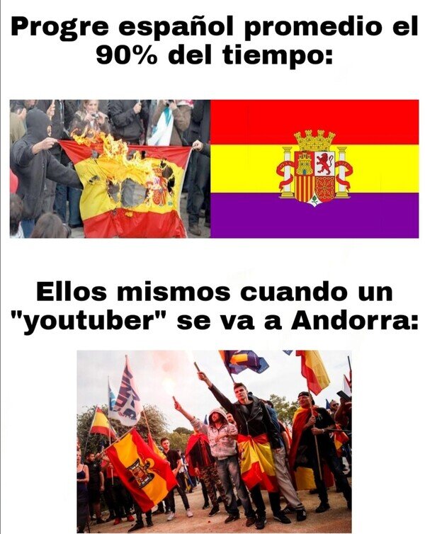 Andorra,banderas,España,progres,youtubers
