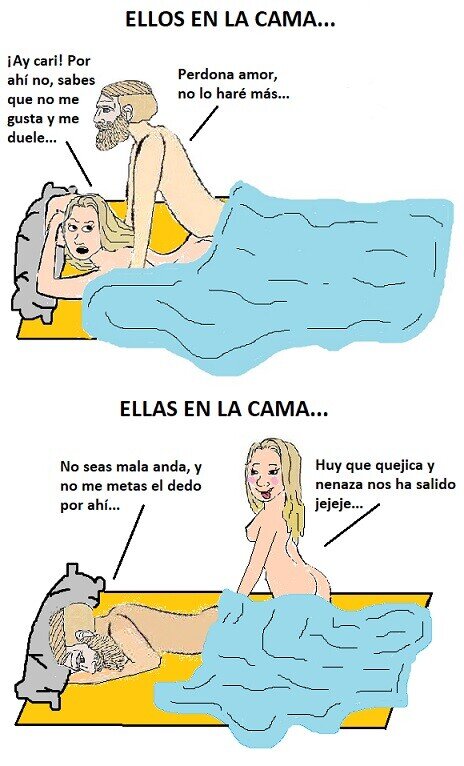 cama,diferencias,ellas,ellos,relaciones