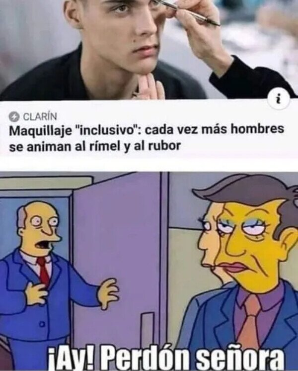 hombres,inclusivo,Los Simpson,maquillaje