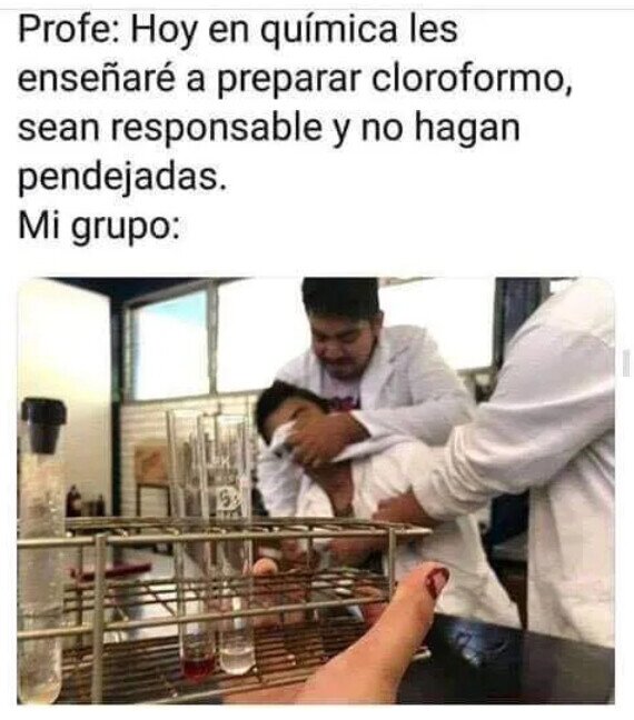 Meme_otros - Me encantan las clases de química