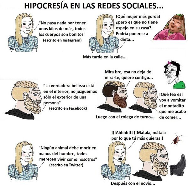 Meme_otros - Hipocresía en las redes sociales...