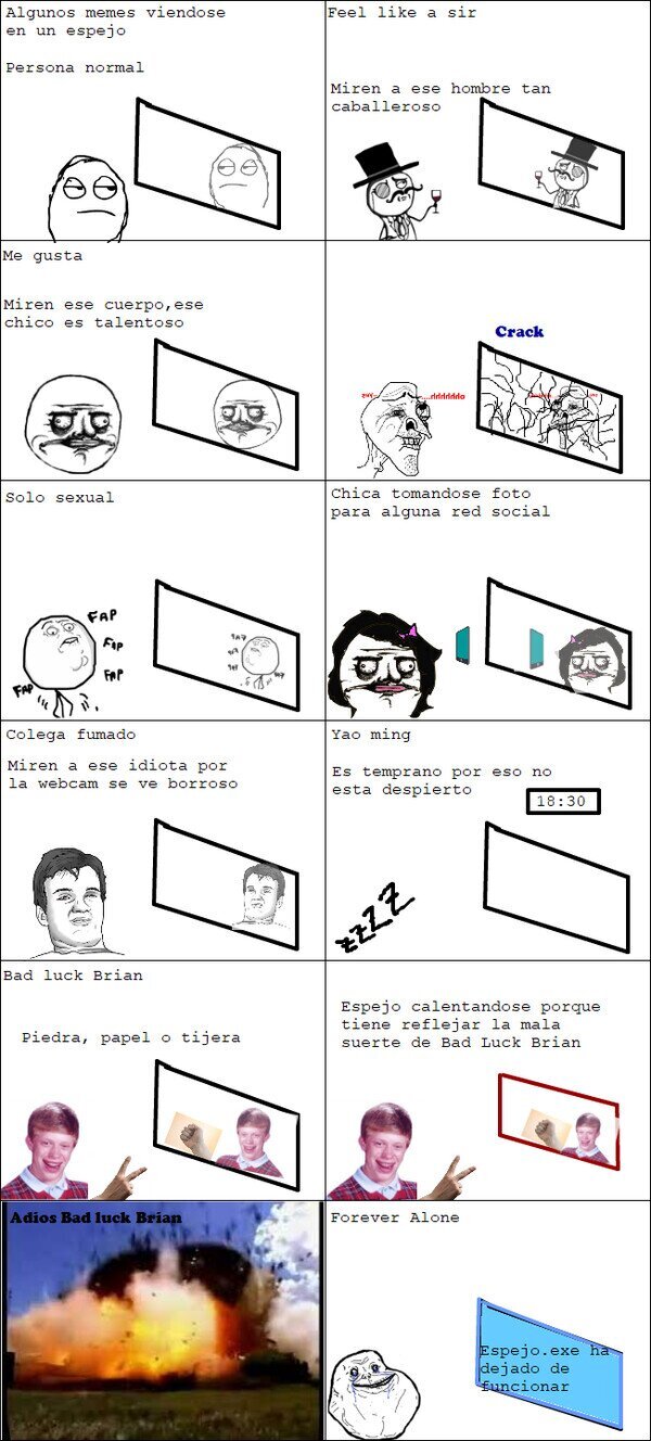 espejo,memes,mirar,mix