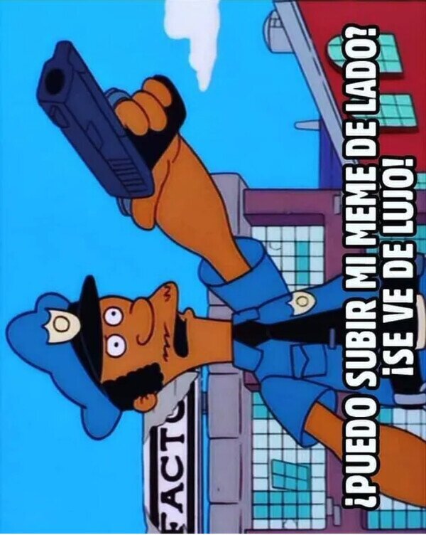 capítulo,meme,pistola,policía,Simpson,voltear