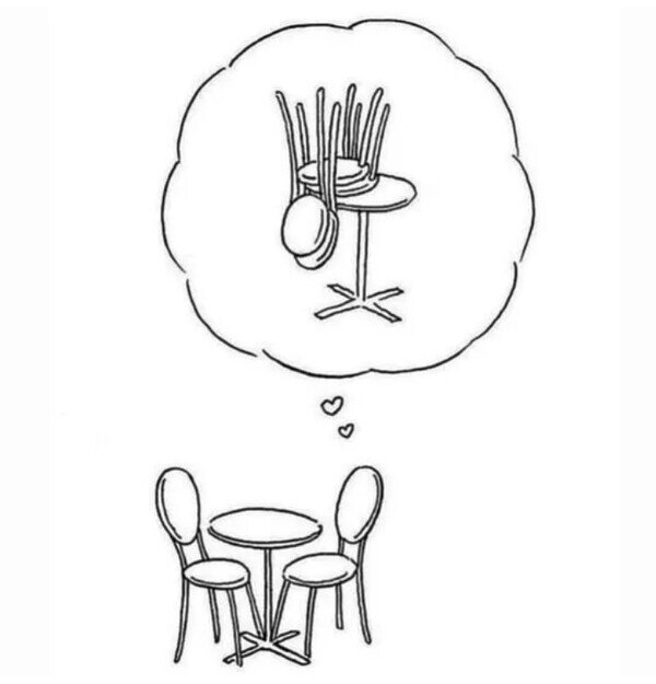 amor,apilar,mesa,pensar,sillas