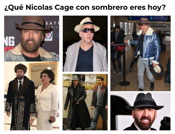 Nicolas Cage,sentir,sombrero
