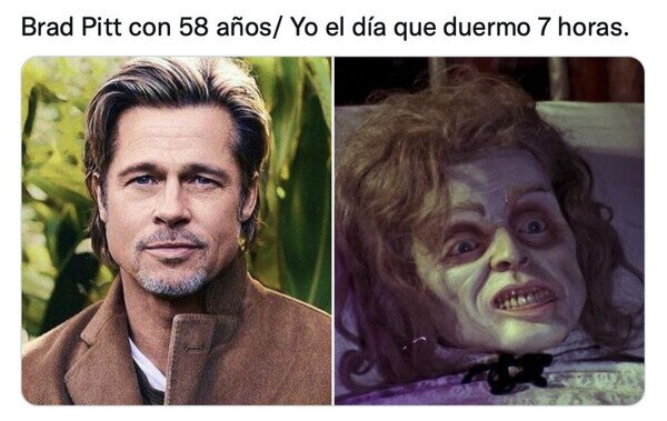 Brad Pitt,dormir,edad,joven,yo