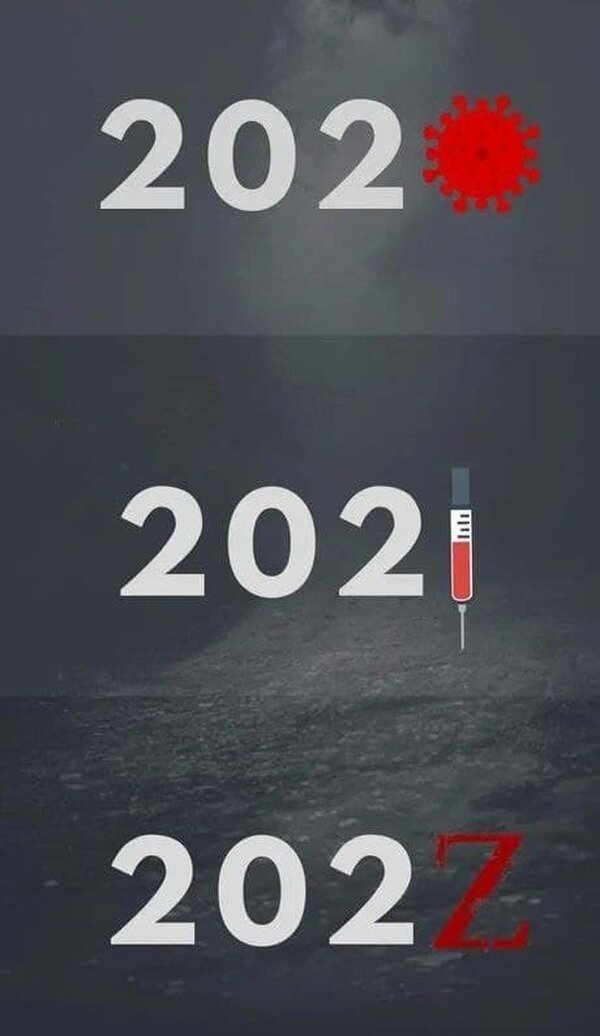 2020,2021,2022,años,coronavirus,vacunas,zombies