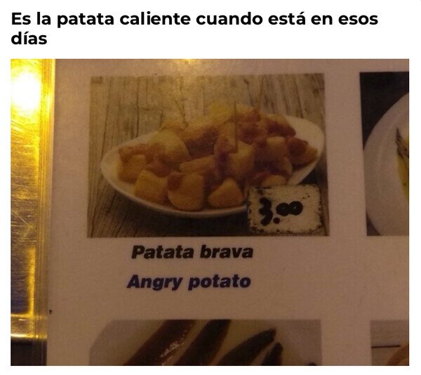 angry,bar,bravas,patatas,traducción