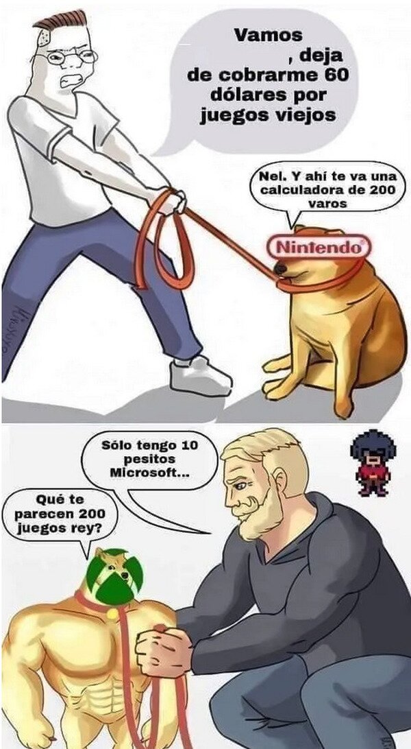 Meme_otros - Diferencias entre Nintendo y Microsoft