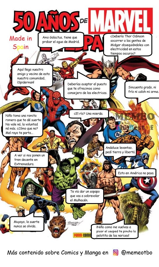 Meme_otros - Marvel tras pasar 50 años en España