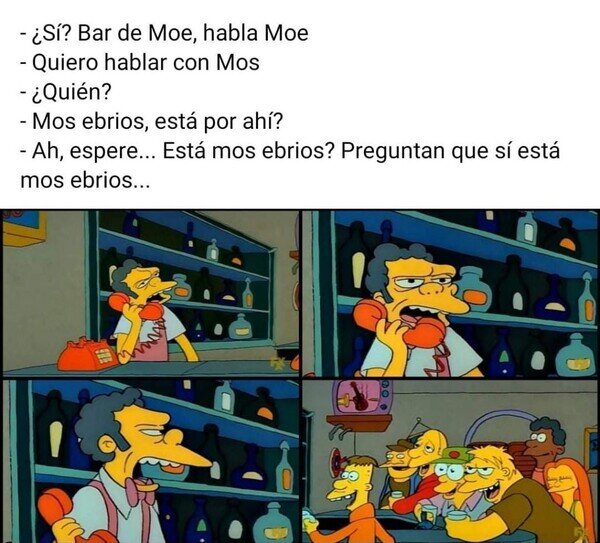 Meme_otros - La típica llamada al Bar de Moe