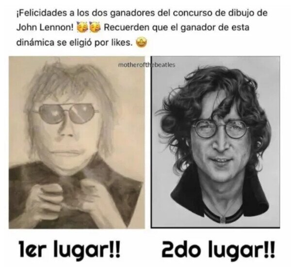 dibujo,ganador,John Lennon,likes