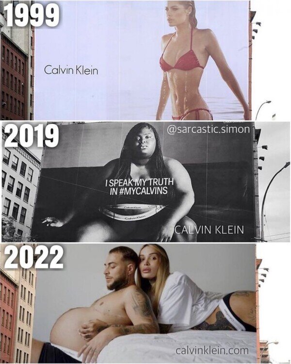 Meme_otros - La evolución de Calvin Klein