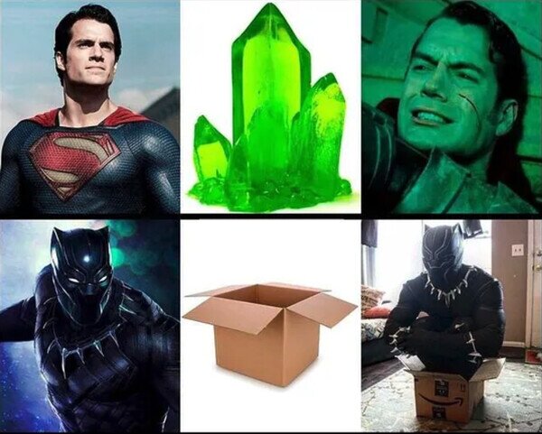 black panther,caja,cartón,gato,kryptonita,superman