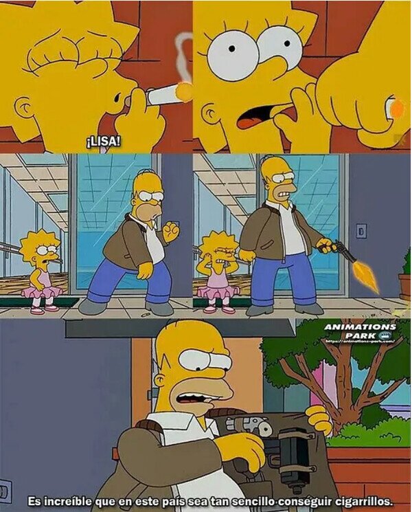 Meme_otros - La crítica social de Los Simpson sobre la tenencia de armas en EEUU