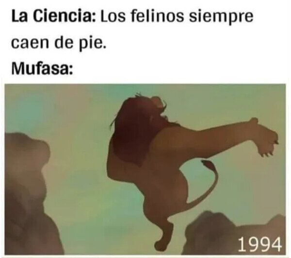caer,El Rey León,felino,Mufasa,pie