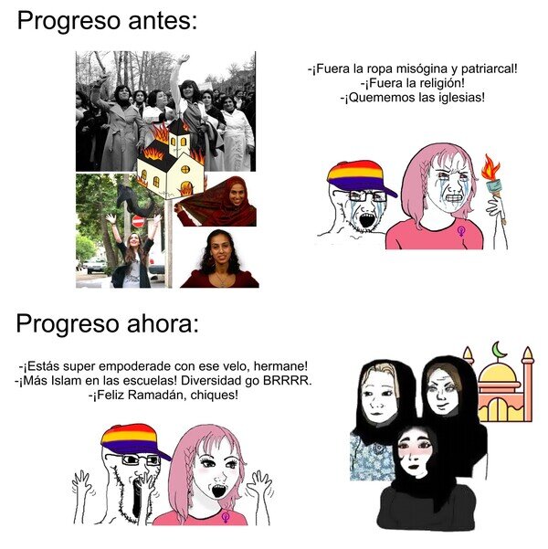 Meme_otros - Progreso antes y ahora