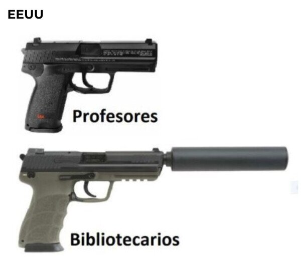 armas,bibliotecario,EEUU,profesor,silenciador