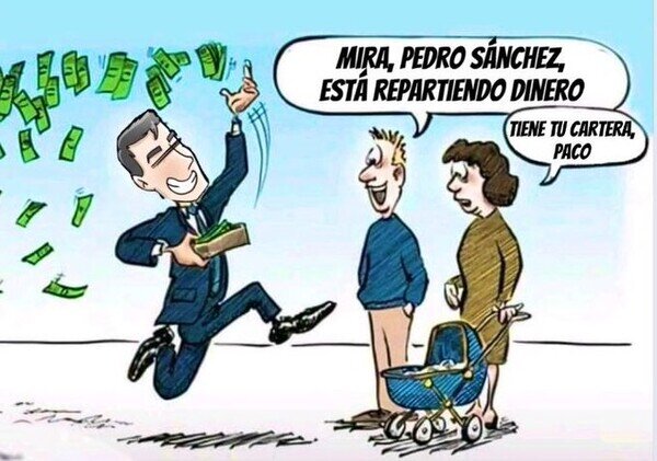 cartera,dinero,Pedro Sánchez,políticos,robar