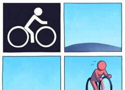 Enlace a Si las bicis fueran como en las señales