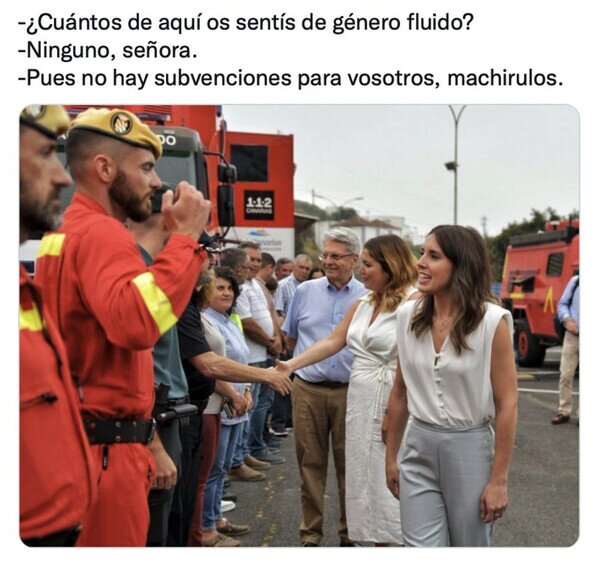 Otros - Irene Montero visita a los bomberos