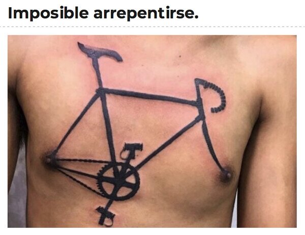 bicicleta,pecho,pezones,tatuaje