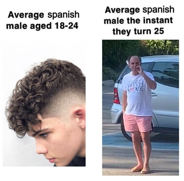 25,españoles,evolución,jovenes,pelo