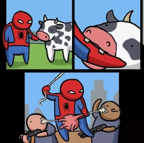 Meme_otros - Spider Cow Man