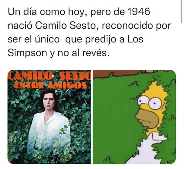Camilo Sesto,predecir,Simpson