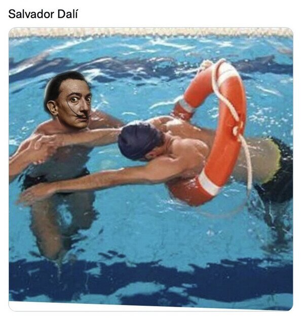 piscina,Salvador Dalí,salvar,tontería