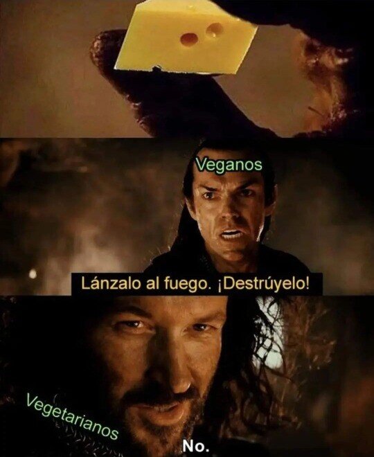 Meme_otros - Veganos vs vegetarianos