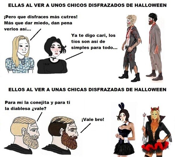 Meme_otros - Disfraces de Halloween ellos y ellas...