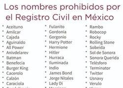 Enlace a Los nombre prohibidos en el Registro Civil en México