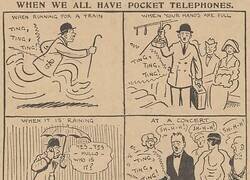 Enlace a La tira cómica de 1919 sobre cómo sería nuestra vida con teléfonos móviles