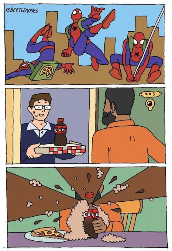 Meme_otros - Spiderman no podría ser repartidor