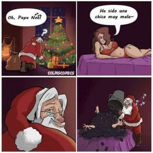 carbón,mala,Navidad,Papa Noel