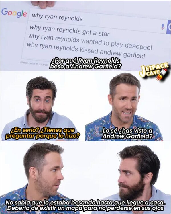 Meme_otros - ¿Por qué Ryan Reynolds besó a Andrew Garfield?