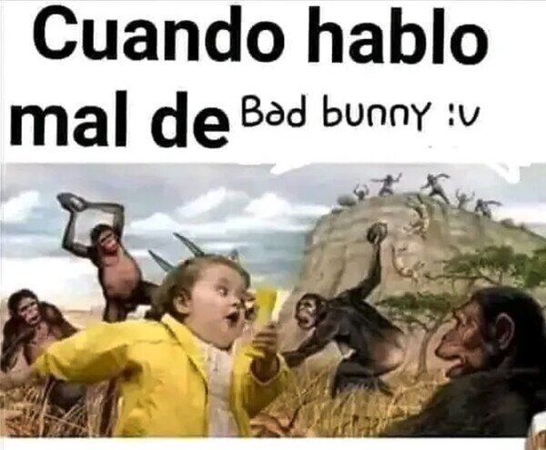 Bad Bunny,hablar,mal,simios