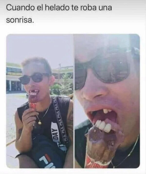 Meme_otros - El helado no es lo mejor para los dientes
