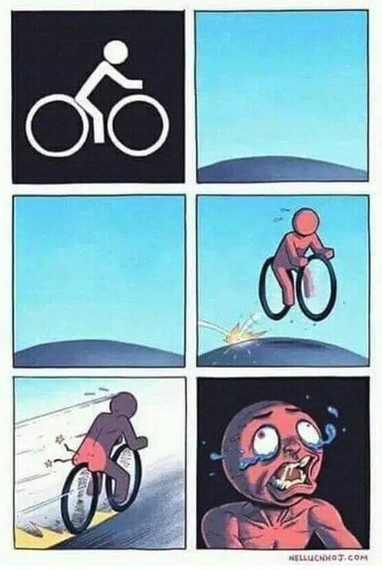 bicicleta,culo,dolor,ruedas,señal