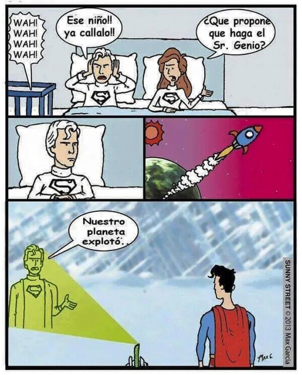 Meme_otros - La verdad sobre el origen de Superman