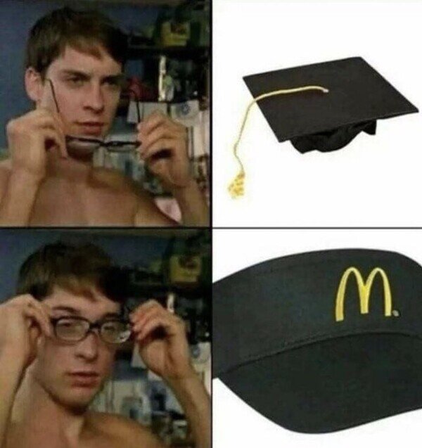 carrera,futuro,gorro,graduación,McDonalds