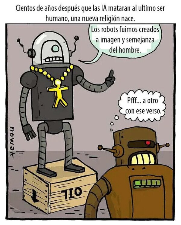 humanos,IA,religión,robots