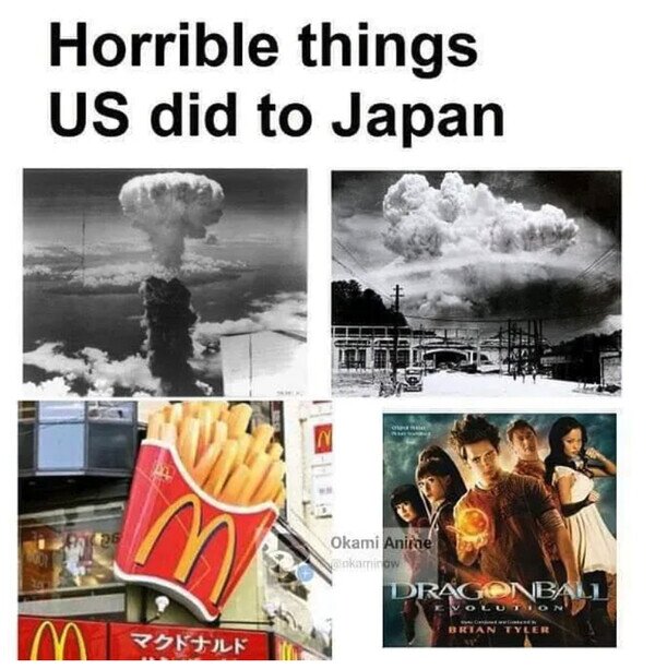 Meme_otros - Cosas horribles que EEUU le hizo a Japón