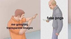 Enlace a ¡Malditas imágenes transparentes falsas!