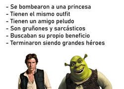 Enlace a Parecidos entre Han Solo y Shrek