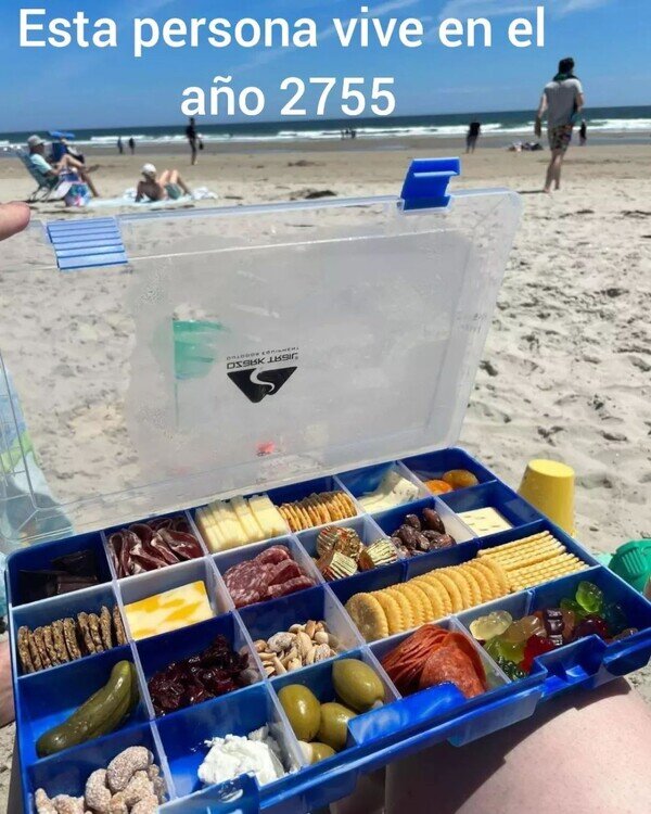 aperitivo,caja,comida,herramientas,playa