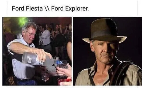 beber,coche,Fiesta,Harrison Ford,Indiana Jones
