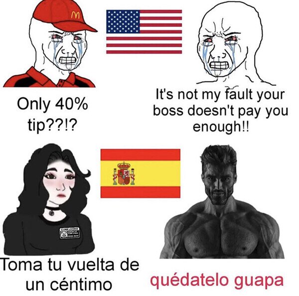 EEUU,España,pagar,propina