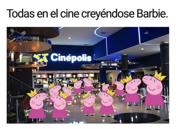 Barbie,cine,Peppa Pig,rosa